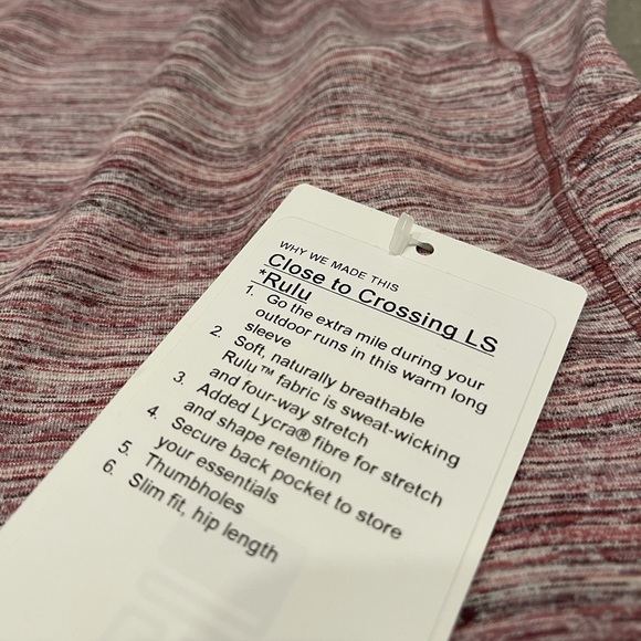 Lululemon NEW athletic long sleeve top sz M - Picture 10 of 11